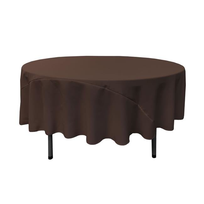 TCpop90R-BrownP22 Polyester Poplin Tablecloth, Brown - 90 in. Round